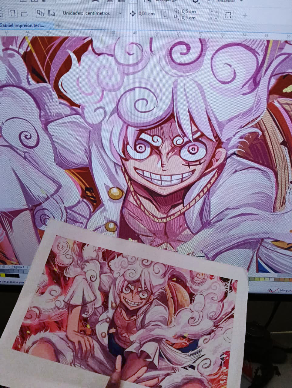 Prueba de color en vinilo